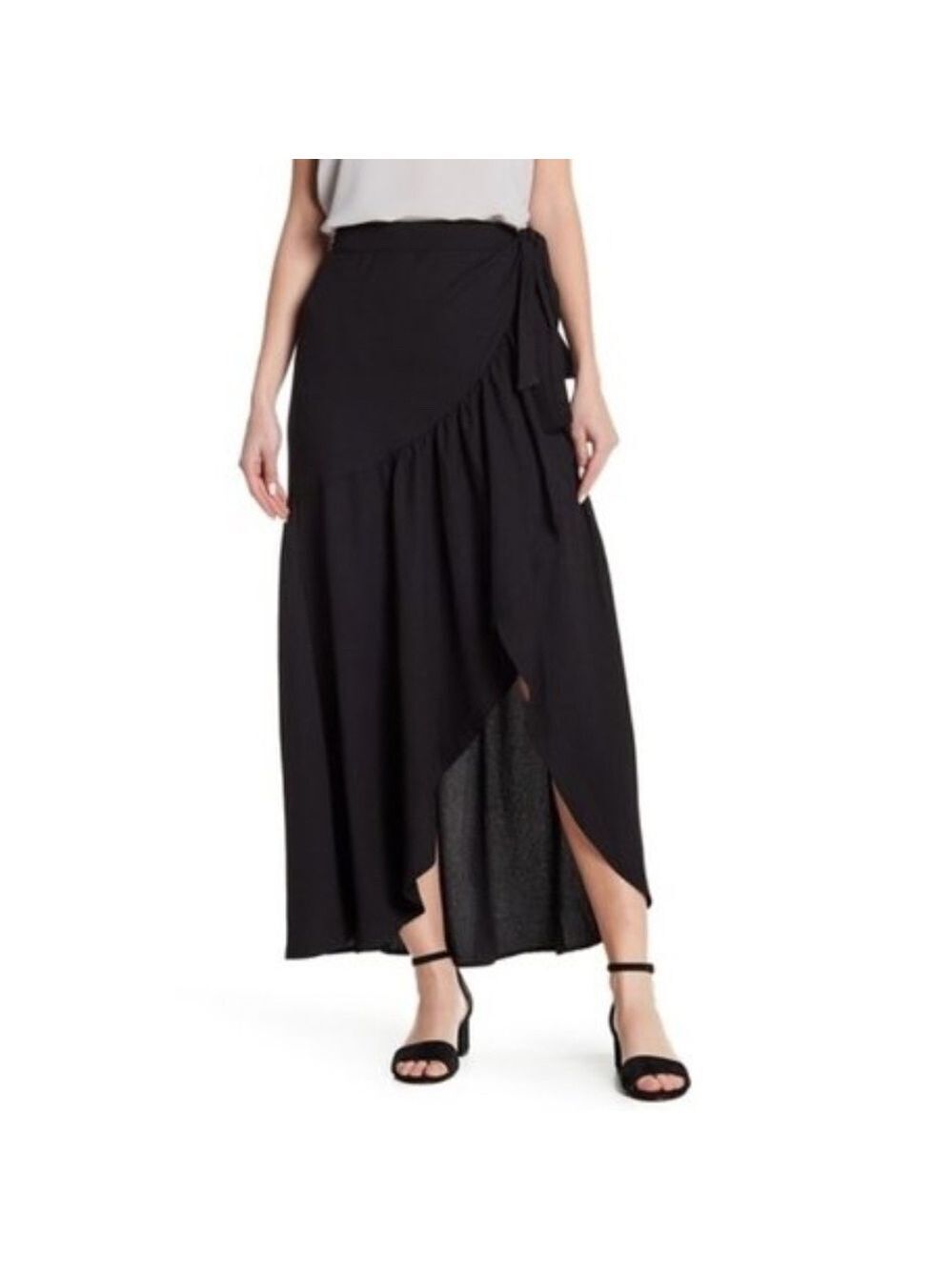 Know One Cares Ruffle Wrap Skirt